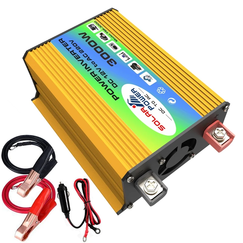 Car Inverter 12V Voltage Transformer Modified Sine Wave Power Inverter DC12V To Converter Dual USB