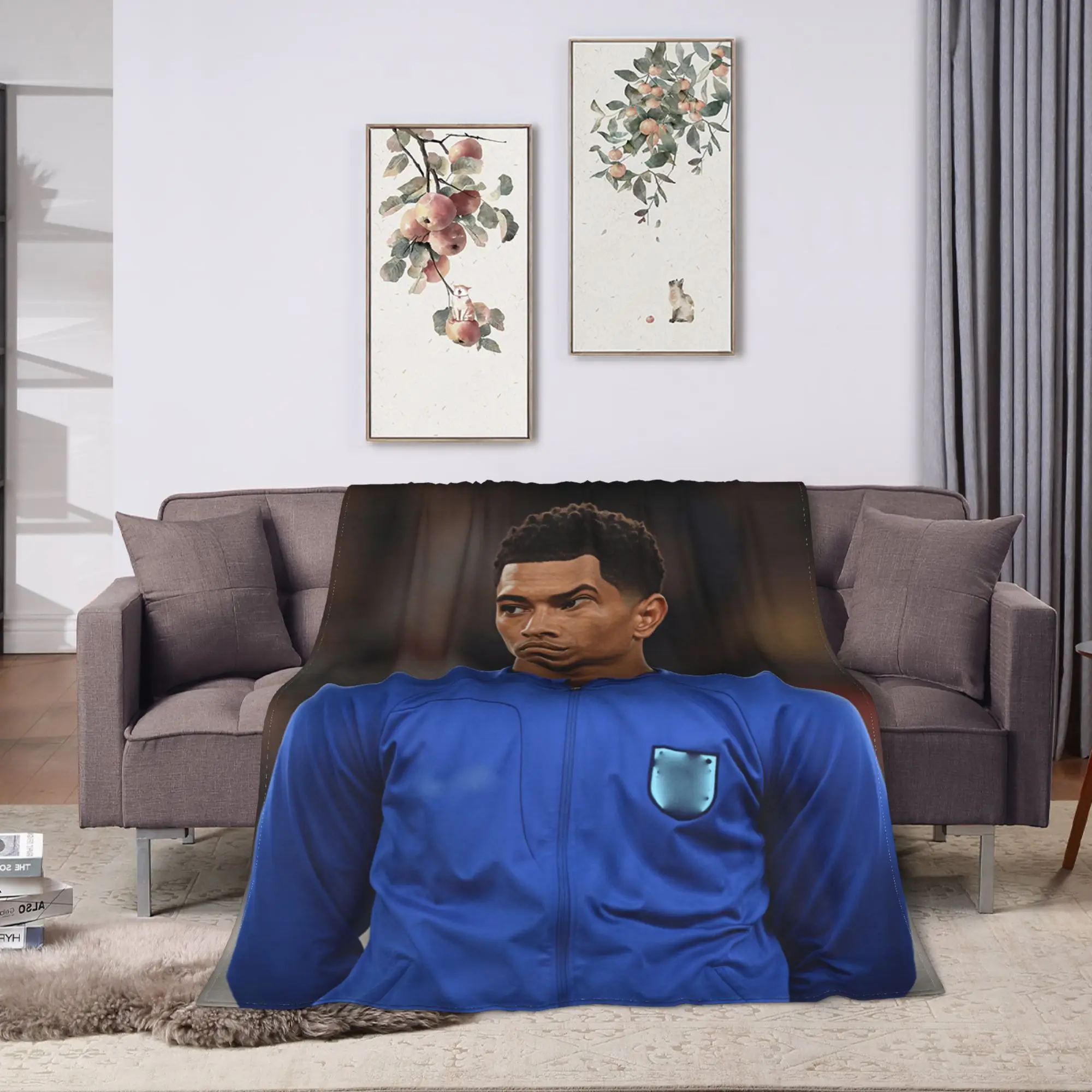 Football J-Jude B-Bellinghams Blanket Warm  Throw Blanket Winter Girls Living Room Camping Bedspread