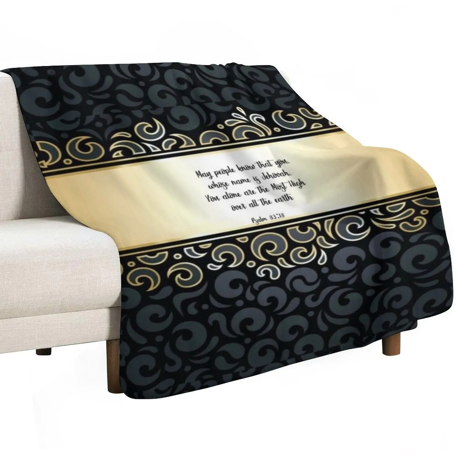 Psalm 83:18 Throw Blanket Bed Fashionable Flannel Fabric Personalized Gift wednesday Luxury anime Blankets