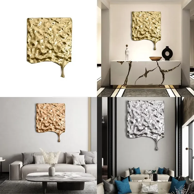 Hot Selling Colourful Rectangle Creative Wall Decor Abstract Metal Wall Art Home Decor