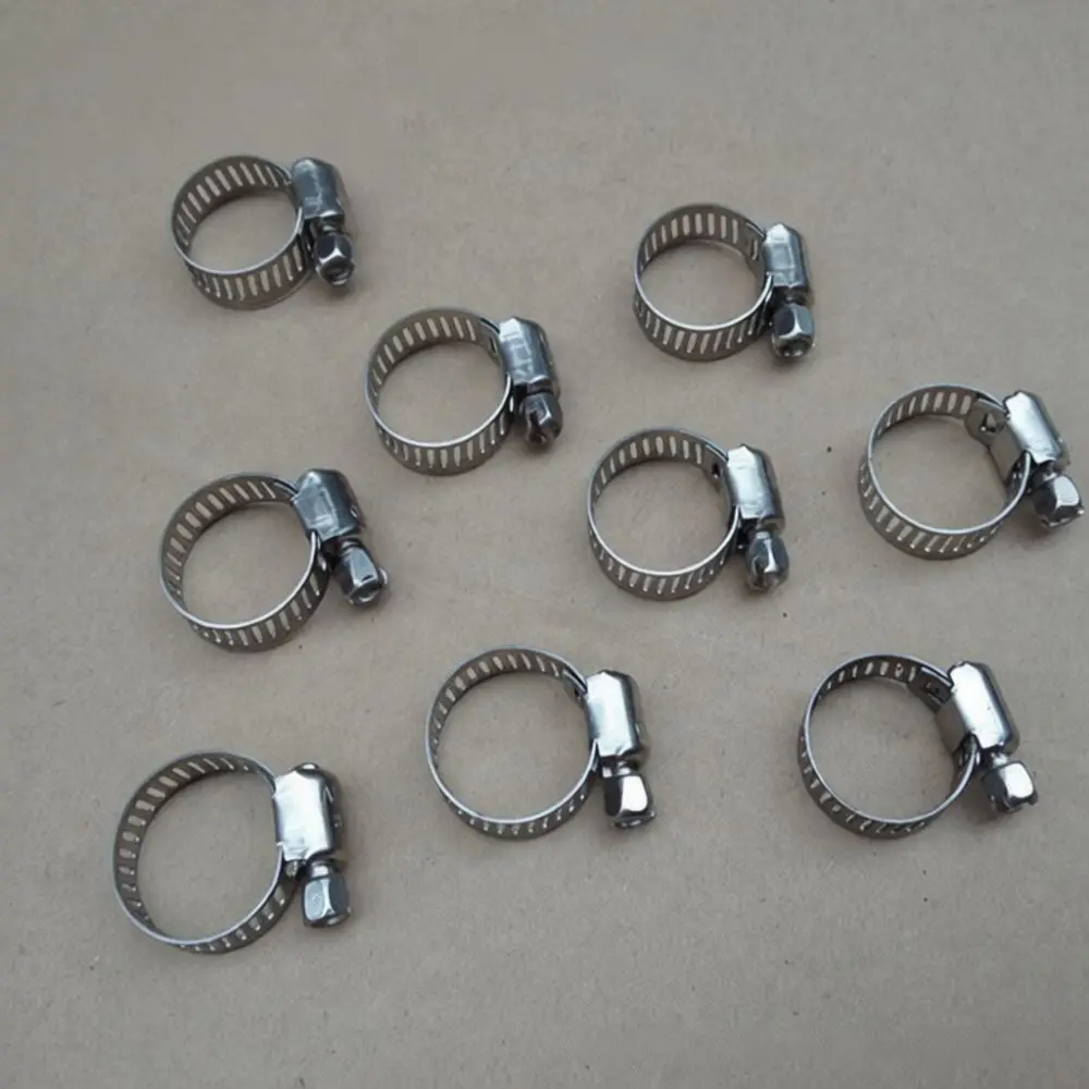 Durable Stainless Steel Pipe Clamps For Fuel Oil Gas Water Hose Tube Connection Adjustable Fasteners Hardware Tools