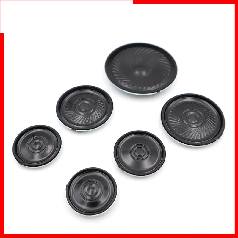 Diameter 20/23/27/28/30/36/40/50/57MM 8R0.5W Iron Shell Ultra-Thin Toy Speaker