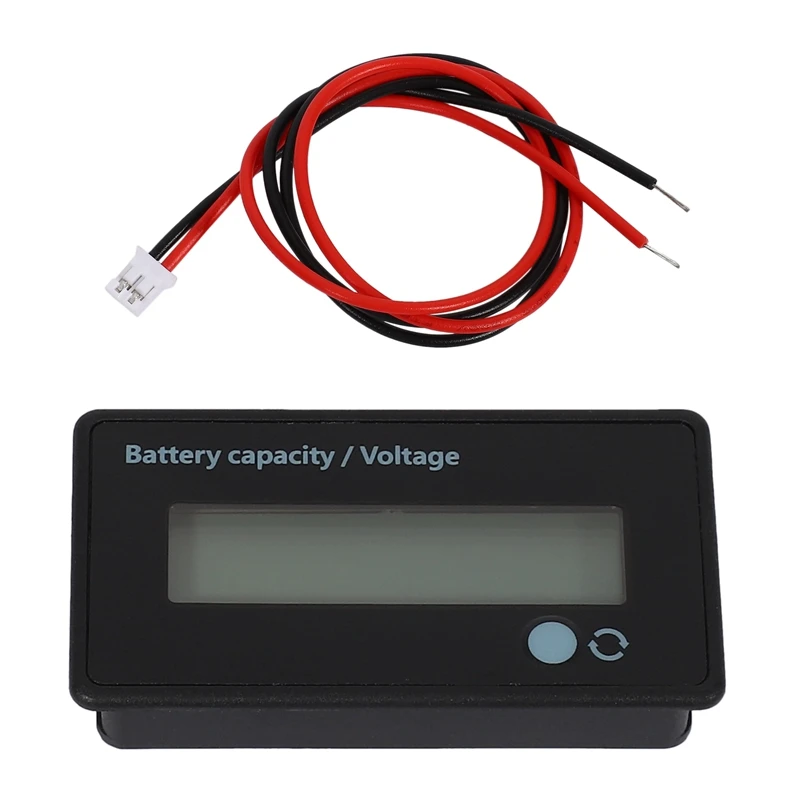 12V 24V 36V 48V Battery Meter, Battery Capacity Voltage Indicator, Lead-Acid & Lithium Ion Battery Charge Discharge Monitor, For