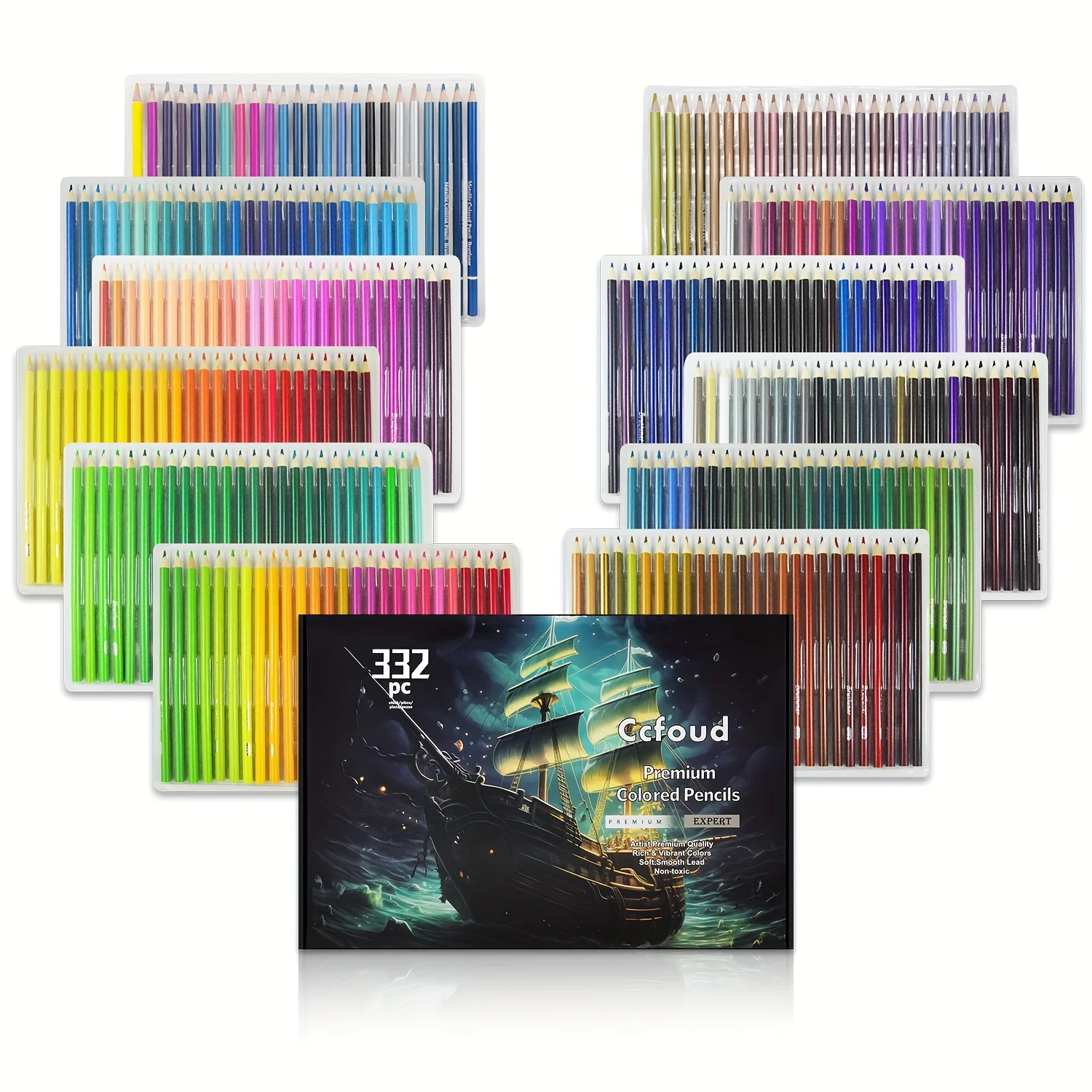 

332 Colored Pencils Oil Pencils Soft Core Color Pencil Set Drawing Pencil Ideal for Adult Coloring Books Kids Artists Beginners