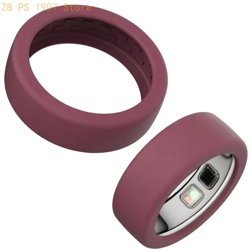 2PCS Silicone Rings Protector Sleeve High Elasticitys Materials Full Coverage Scratch Resistant Sweat Proof for Fitness