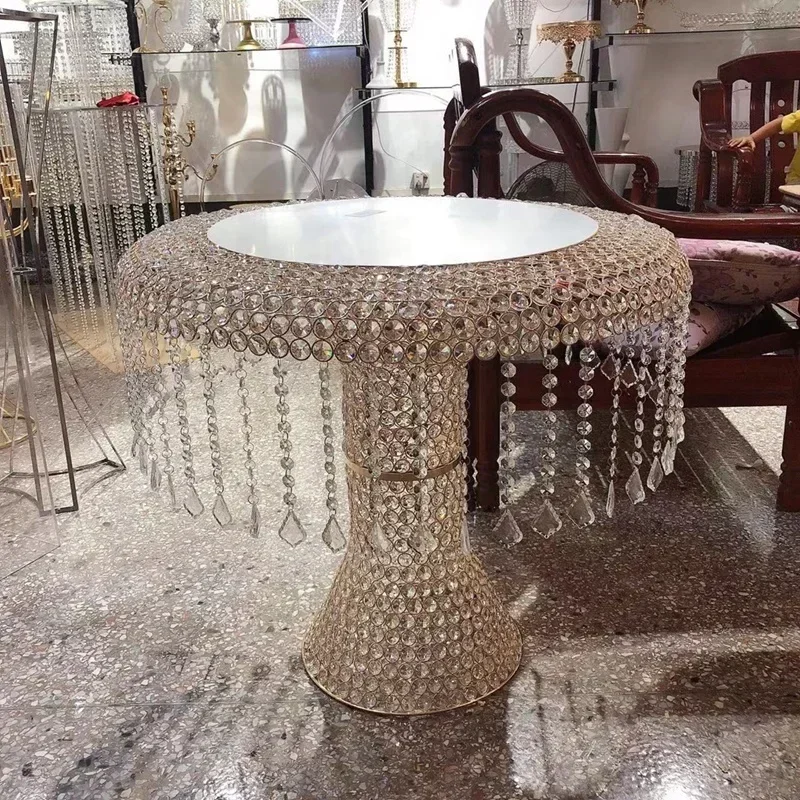 Crystal Dessert Table,Crystal Cake Stand, Beautiful Decoration for Banquet Table and Wedding Reception