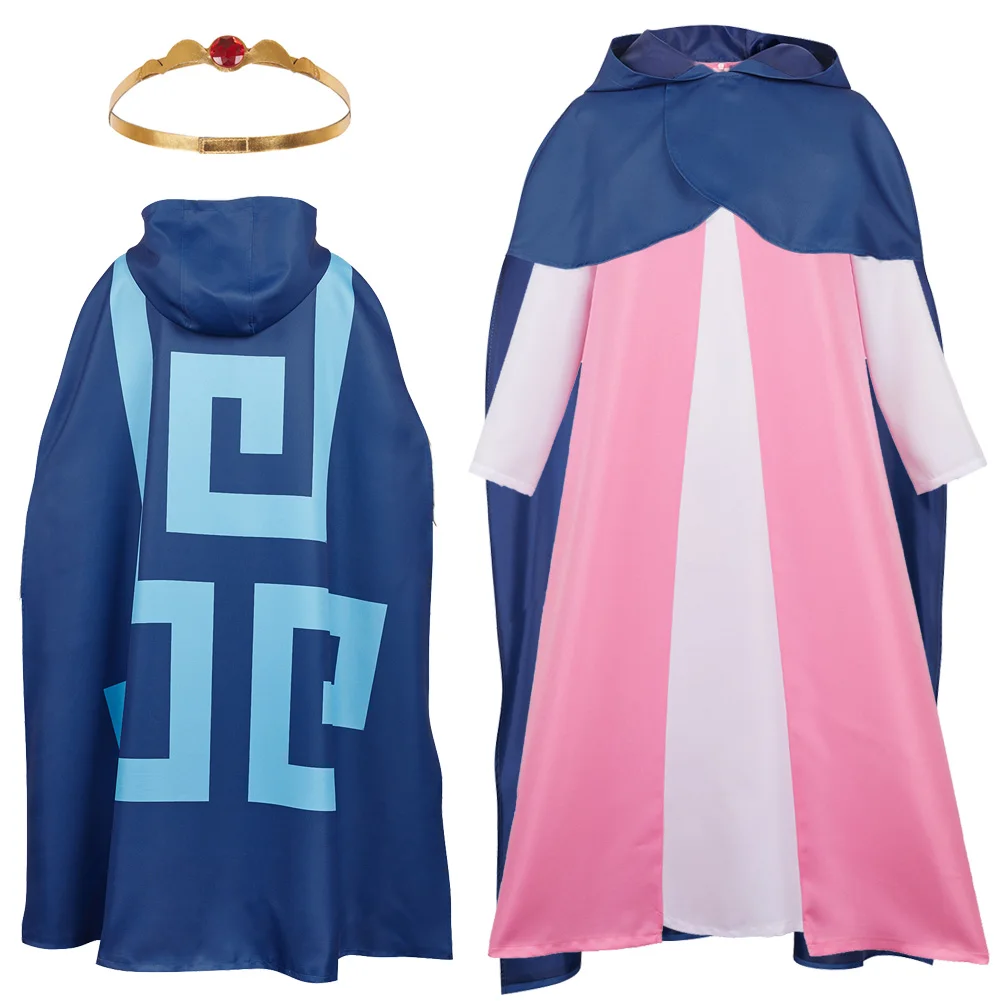 Wisdom Princess Cosplay Fantasy Bule Cloak Dress Anime Game Zerda Costume Disguise Adult Women Roleplay Fantasia Outfits Female