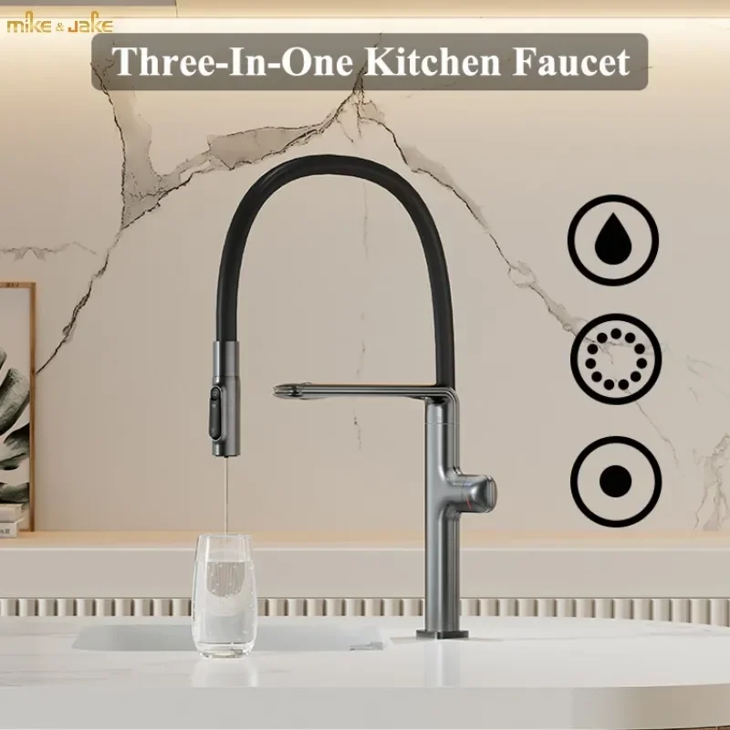 3 way kitchen faucet cold and hot faucet clean water purifier kitchen faucet kitchen sink mixer water filter tap