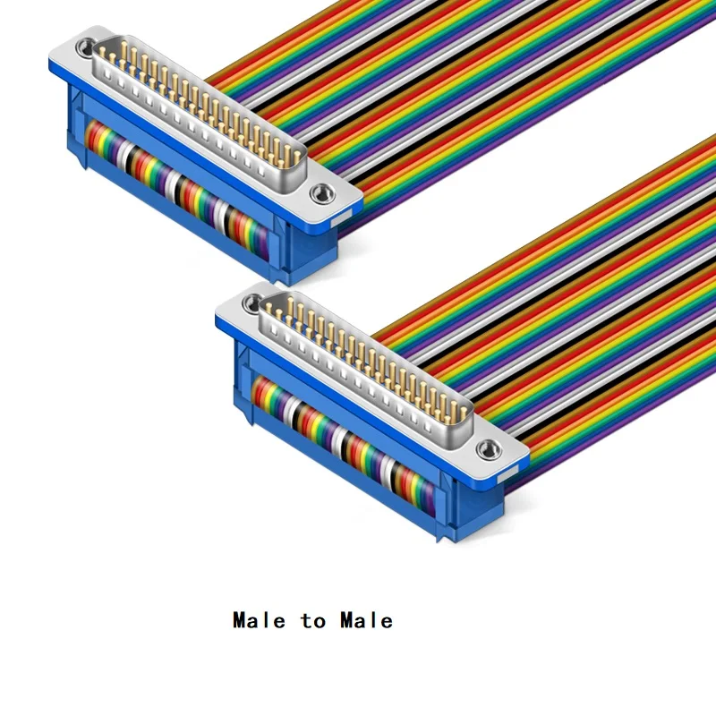 DIDC DB37 핀 리본 케이블 DIDC-37P 암 플랫 DR37P COM 커넥터 라인