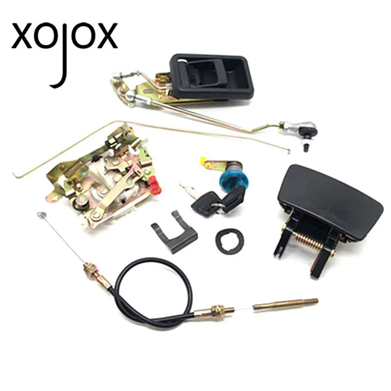 XOJOX For HITACHI ZX EX200-5 EX120-5 Excavator cab door lock assembly inner handle outer handle lock block lock cylinde