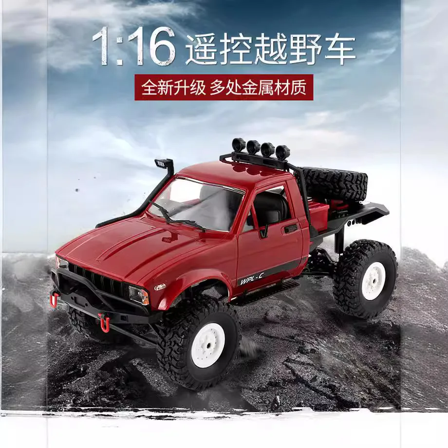 Remote pickup truck off-road vehicle four-wheel drive climbing electric vehicle LED light throttle and steering vehicle C-14R