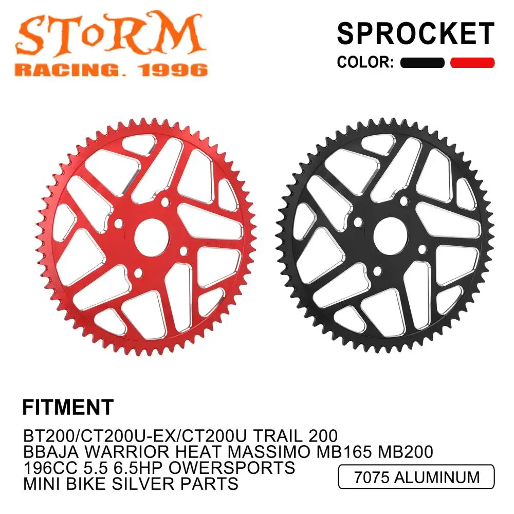 

Sprocket For BT200/CT200U-EX/CT200U Trail 200 Baja Warrior Heat Massimo MB165 MB200 196CC 5.5 6.5HP Owersports Mini Bike Parts