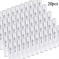 20 Pack 3ml/2ml/5ml Mini Clear Plastic Spray Bottle Empty Cute Perfume Atomizer for Cleaning, Travel, Essential Oils, Perfume