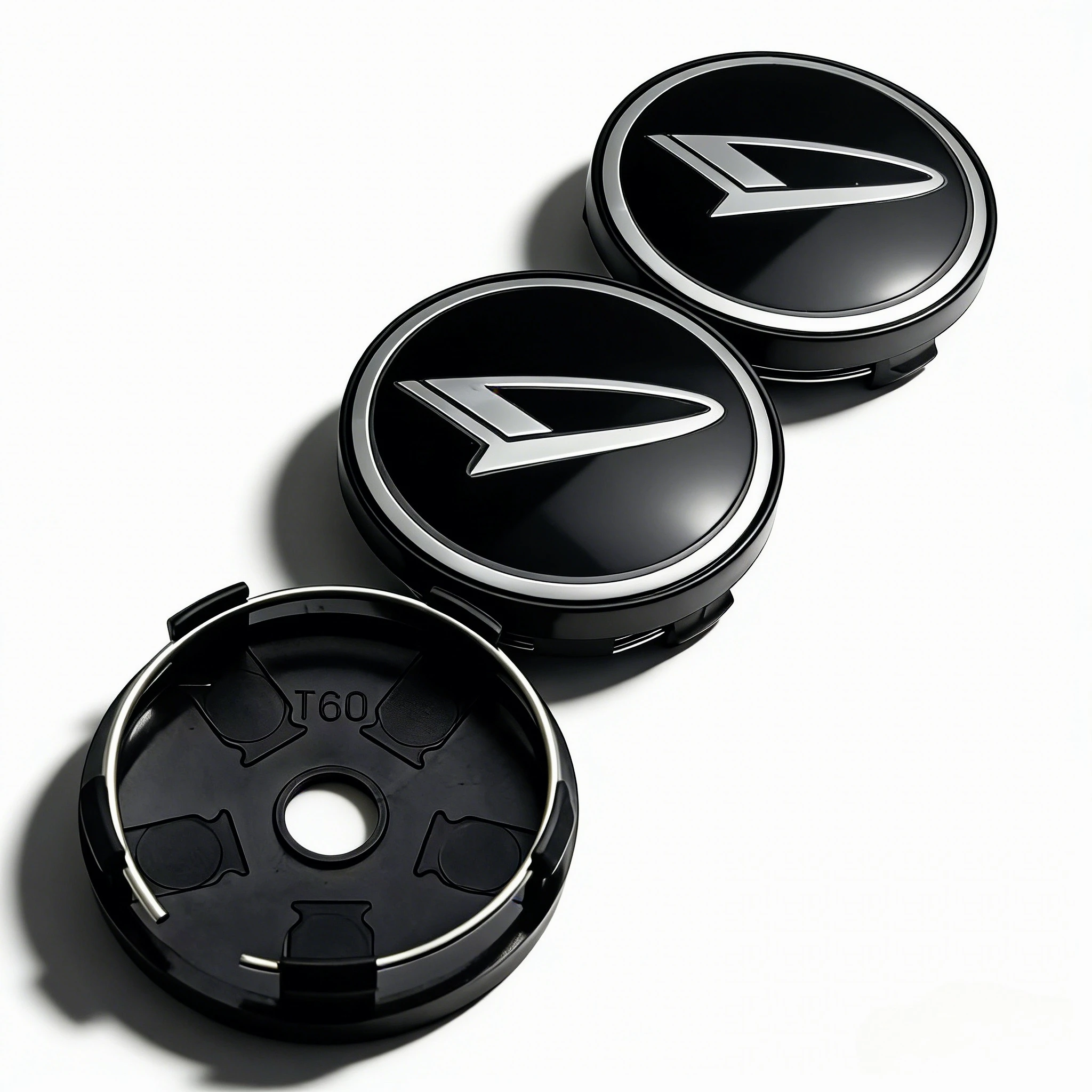 4x 60mm Nabendeckel Radkappen Daihatsu Schwarz – Bild 4
