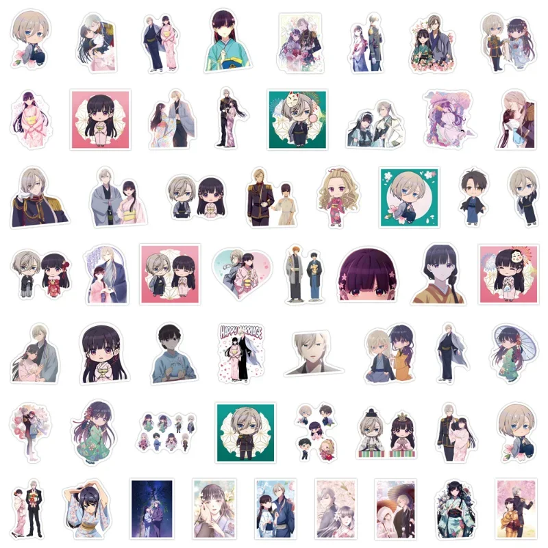 55/30/10PCS Kiyoka Popular Anime Peripheral Creative Stickers To Decorate Luggage Mobile Tablet Skateboard Waterproof Stickers