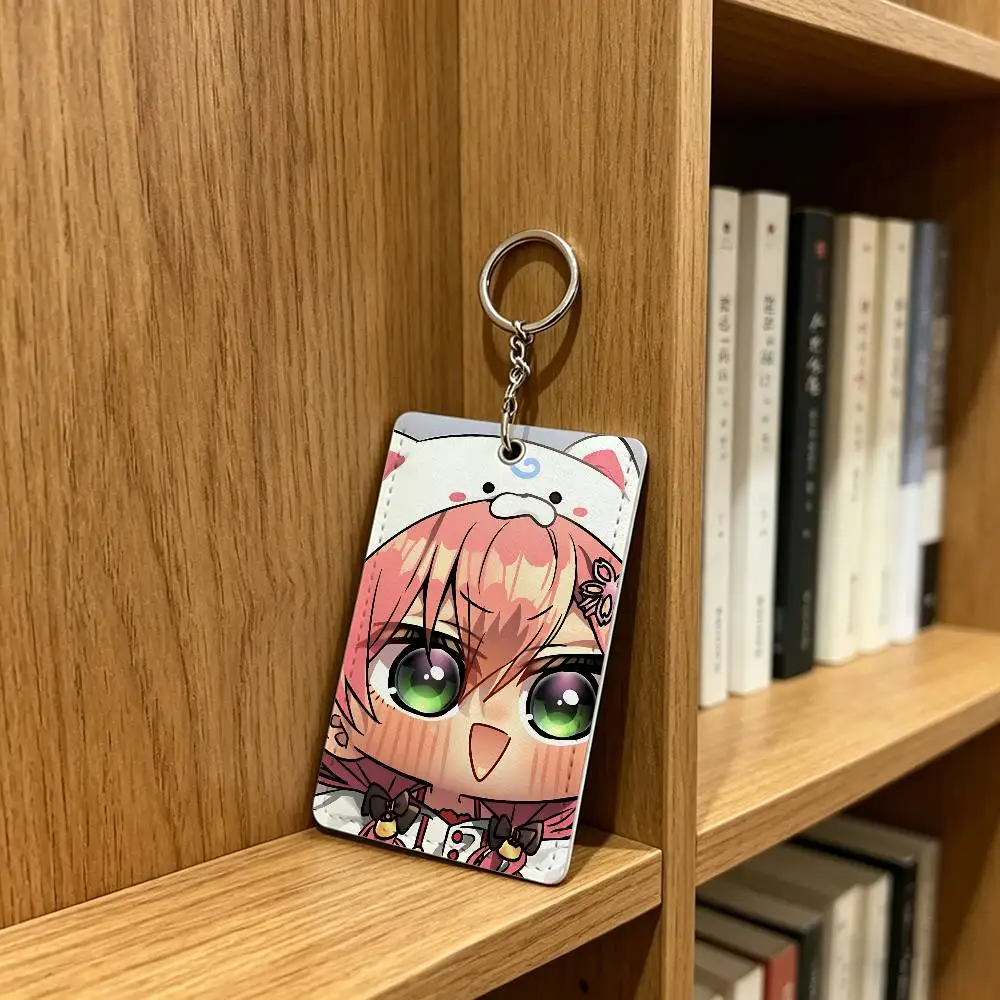 Pink S-Sakura M-Mikos Card Holder Men And Womenn Universal Antirust Keychain Learther Access Drop Key Tag Ring - view 4
