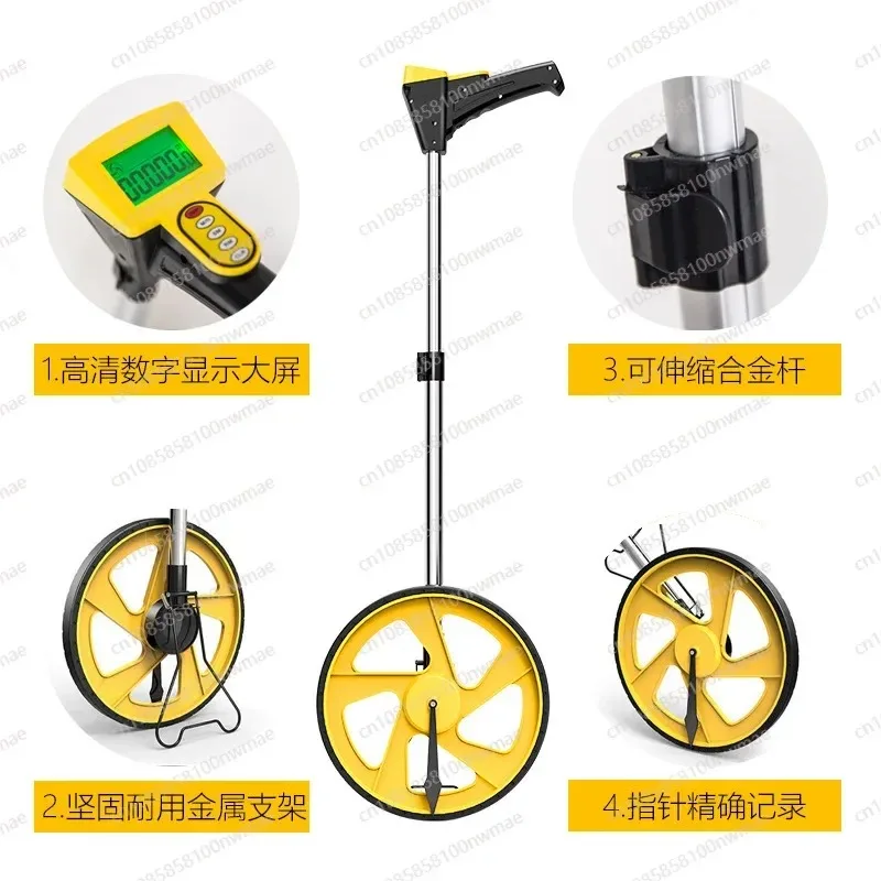 Handheld Digital Display Measuring Wheel Roller Distance Range Finder Outdoor Engineering Construction Measuring Tool