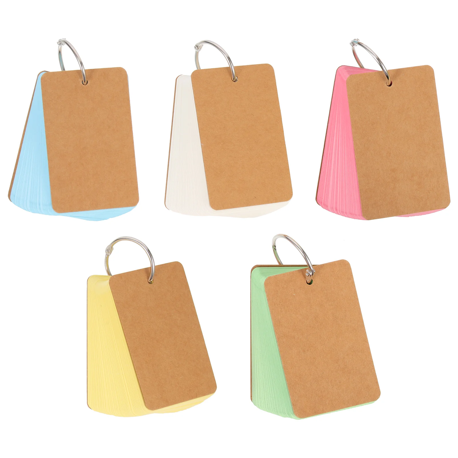 

5 Pcs Storage Card Stock Primary School Notepad Colored Blank Cards Extra Thick Kraft Paper Words Flashcards