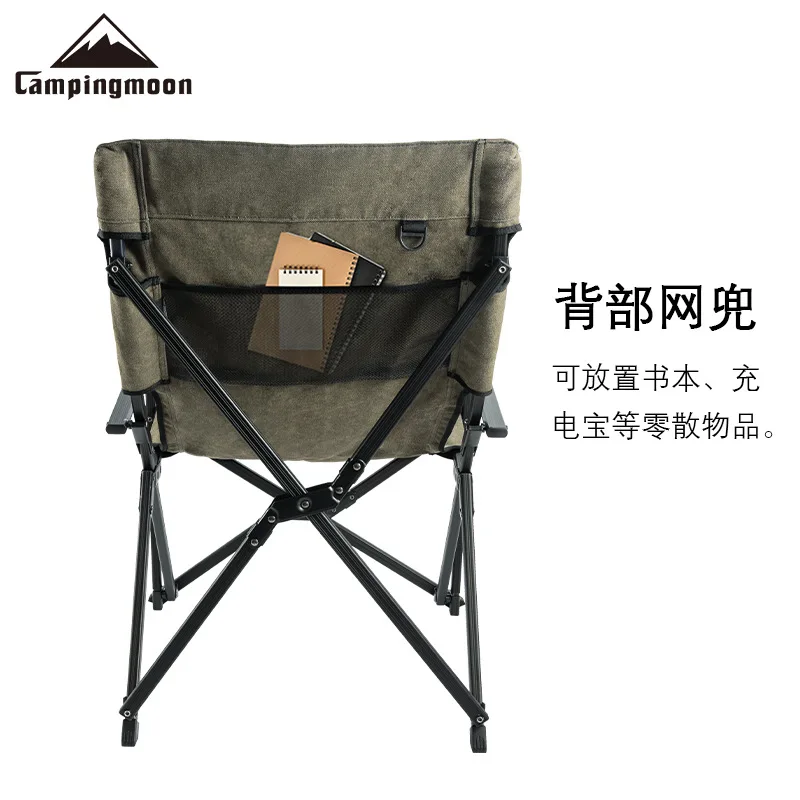 CAMPINGMOON F-1003C luar ruangan kursi lipat berkemah BBQ kursi aluminium Alloy katun kain Ogawa FishingChair