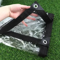 0.35MM 1m Wide Transparent PVC Tarpaulin Garden Shelters Waterproof Tent Outdoor Waterproof Awning Clear Sturdy Waterproof