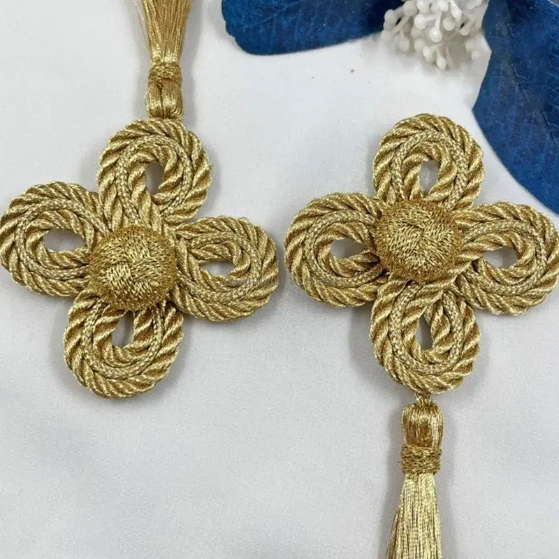 Feuilles trèfles à quatre feuilles avec des d'artisanat à fil à fil d'or pour les d'artisanat multipus pour les