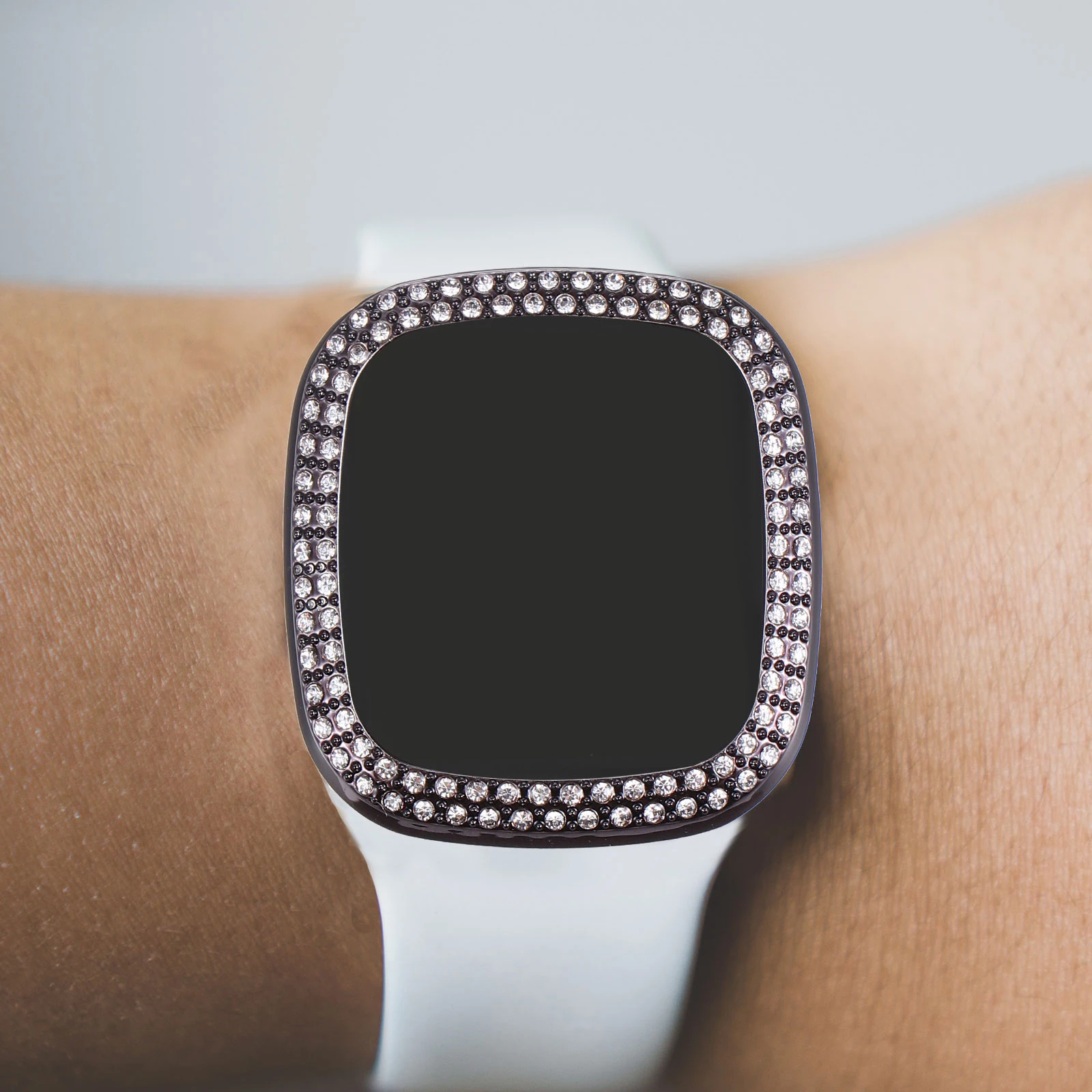 

Electroplated Protective Case for Smart Watch Full Cover Design Scratch Resistant Dirt Grease Proof Easy Install Compatible