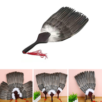 Ancient Style Feather Fan Zhuge Liang Goose Feather Fan Summer Portable Bushel Fan Handmade Banana Fan Chinese Style