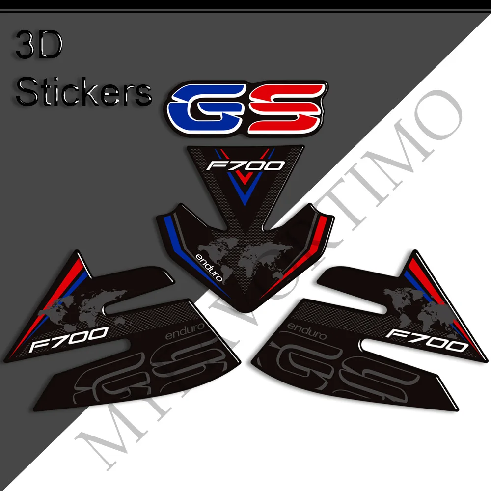 ﻿   Для BMW F700GS F700 F700 GS ADV ADVENTURE мотоциклетные 3D гелевые защитные наклейки на бак, комплект наклеек для защиты краски