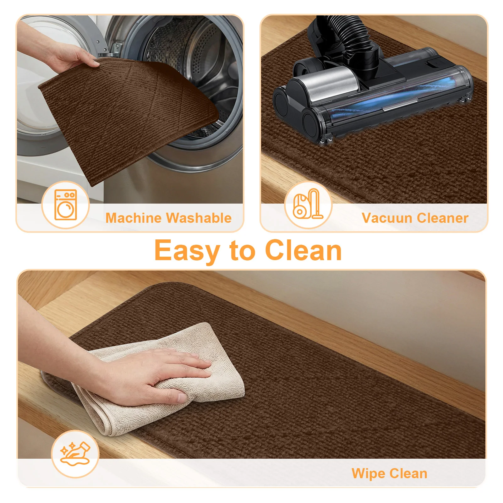4-15PC 20x76CM Stair Mats Carpet Strips Treads Non Slip Washable Rug Outdoor Polyester Stairs Steps Tread Mats For Wooden Steps view 6