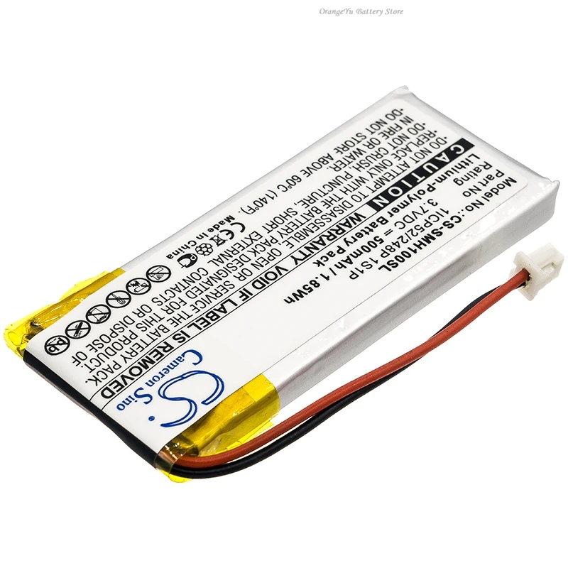 Replacement 3.7V 500mAh Wireless Headset battery 1ICP52/248P 1S1P for Sena SMH-10 Lifespan