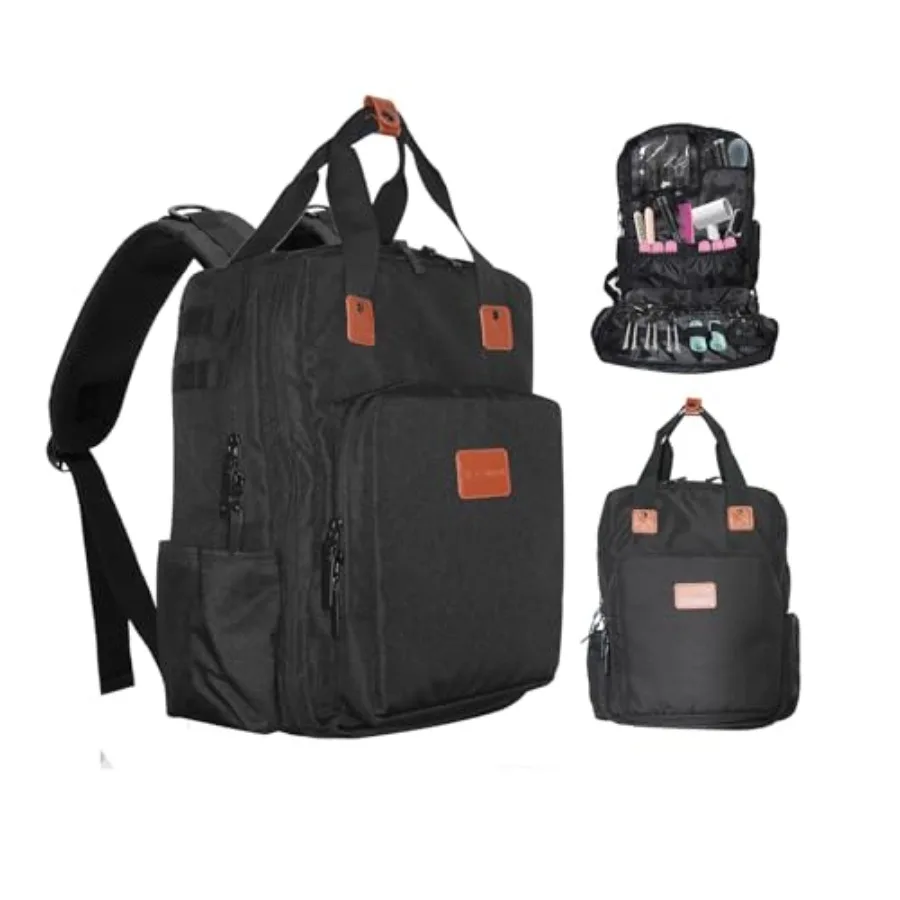 

Сумка-рюкзак для парикмахера: большая дорожная сумка для машинок и принадлежностей, косметичка для стилиста