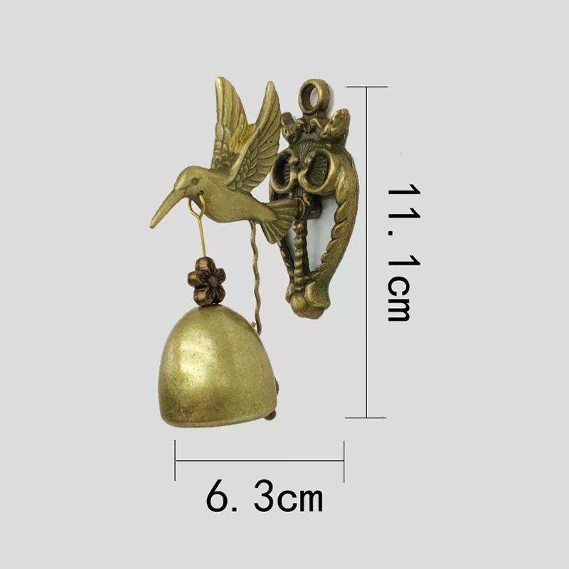 Vintage Style Animal Doorbells Metal Iron Bells Wind Bells Puppy Elephant Owls Wall Hanging Decoration Outdoor Wind Chimes Gift