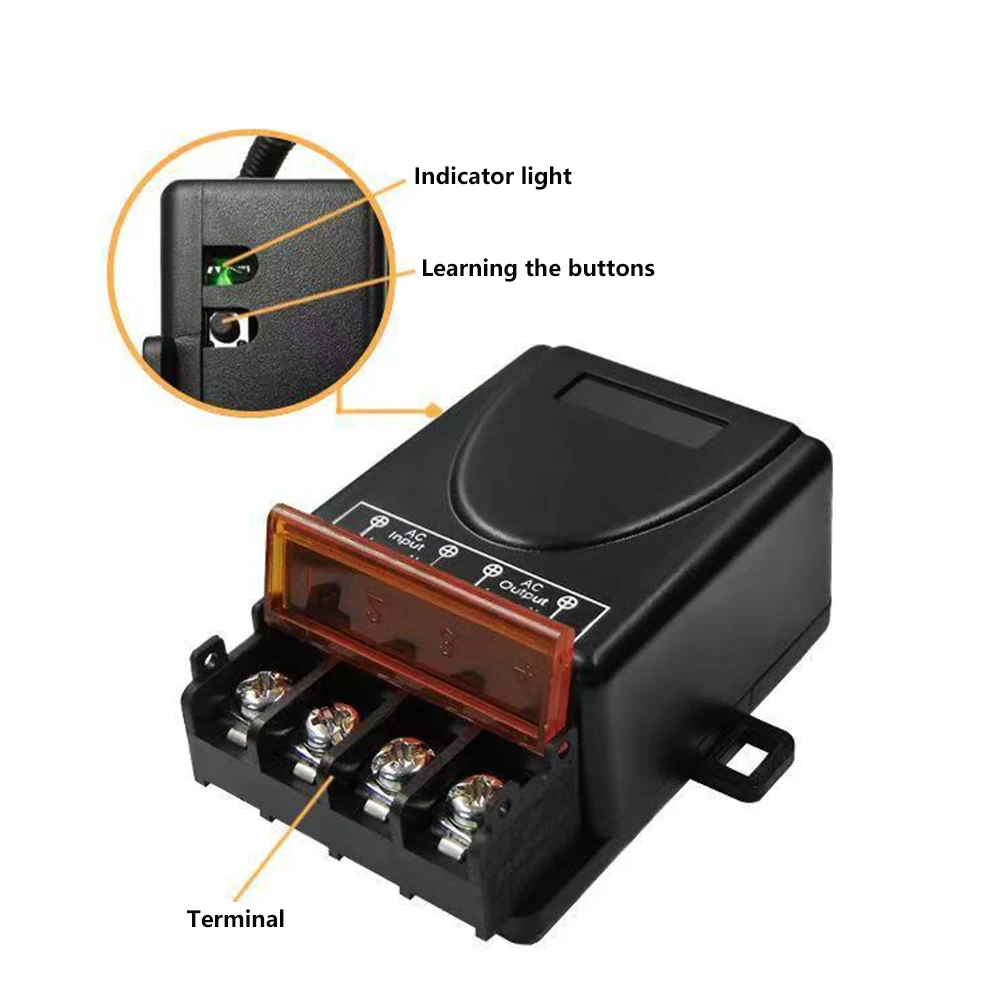 Single-channel Receiver 433MHz Wireless Remote Control Switch AC 110V 220V 10A Relay 1-channel Receiver Controller Transmitter