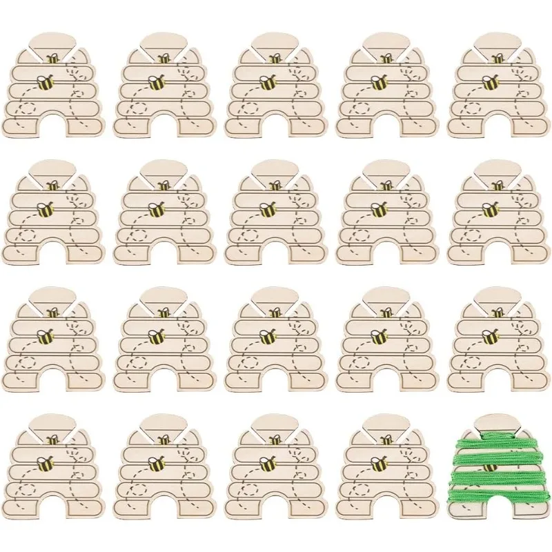 Bobinas de madera para bordar, placas de bobinado de Hive de 20 piezas, tarjetas de hilo de bordar, bobinas de cartón de punto de cruz, bobinas de hilo para coser