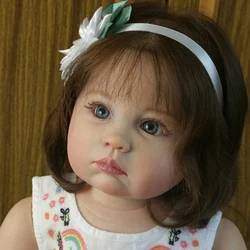 28inch Julieta Already Painted Lifelike Skin Kit Doll Reborn Toddler 6 Month Size Kits Very Lifelike Baby Doll Bald DIY Toys
