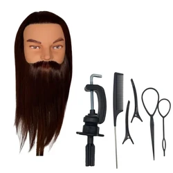 Cabezal de entrenamiento de fibra resistente al calor, maniquí para maquillaje, práctica de trenzado de cabello, herramienta de peinado de peluquería, 16