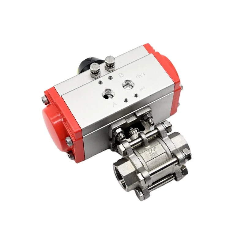 JTAIV DN32 Wholesale Stainless Steel 304/316 3PC Pneumatic Thread Ball Valve