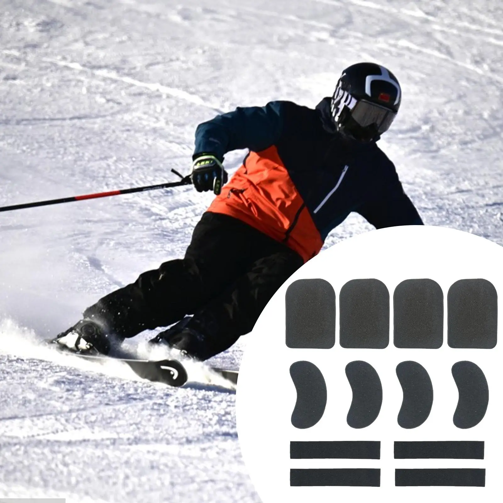 

12x Snowboard Shin Pads Thinkened for Winter Skiing Snowboarding Portable Practical Premium Cuttable Ski Shin Guards Protectors