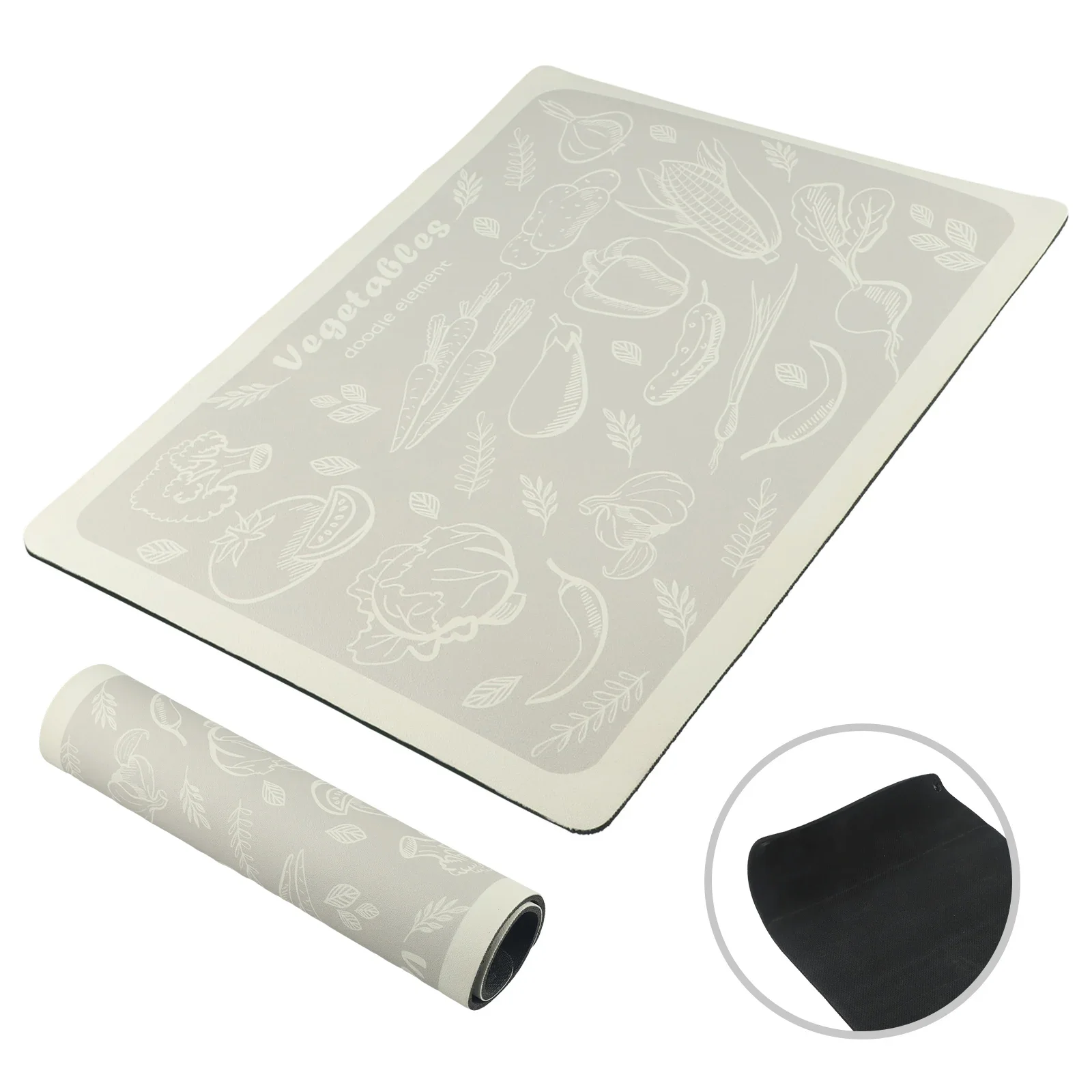 Super Absorbent Draining Board Mat for For kitchen Non Slip Quick Dry Coffee Pad for Tableware and Cup Holding