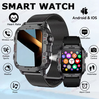 2025 New Outdoor Sports Smart Watch LED Flashlight Bluetooth Call Blood Oxygen/Pressure Monitor Smartwatch Women Men Wristwatch
