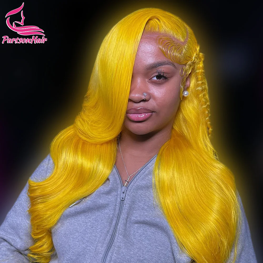 

Yellow Body Wave Lace Front Wig Human Hair 13X4 613 Lace Frontal Human Hair Wigs Pre Plucked Human Hair Wig For Women 250%