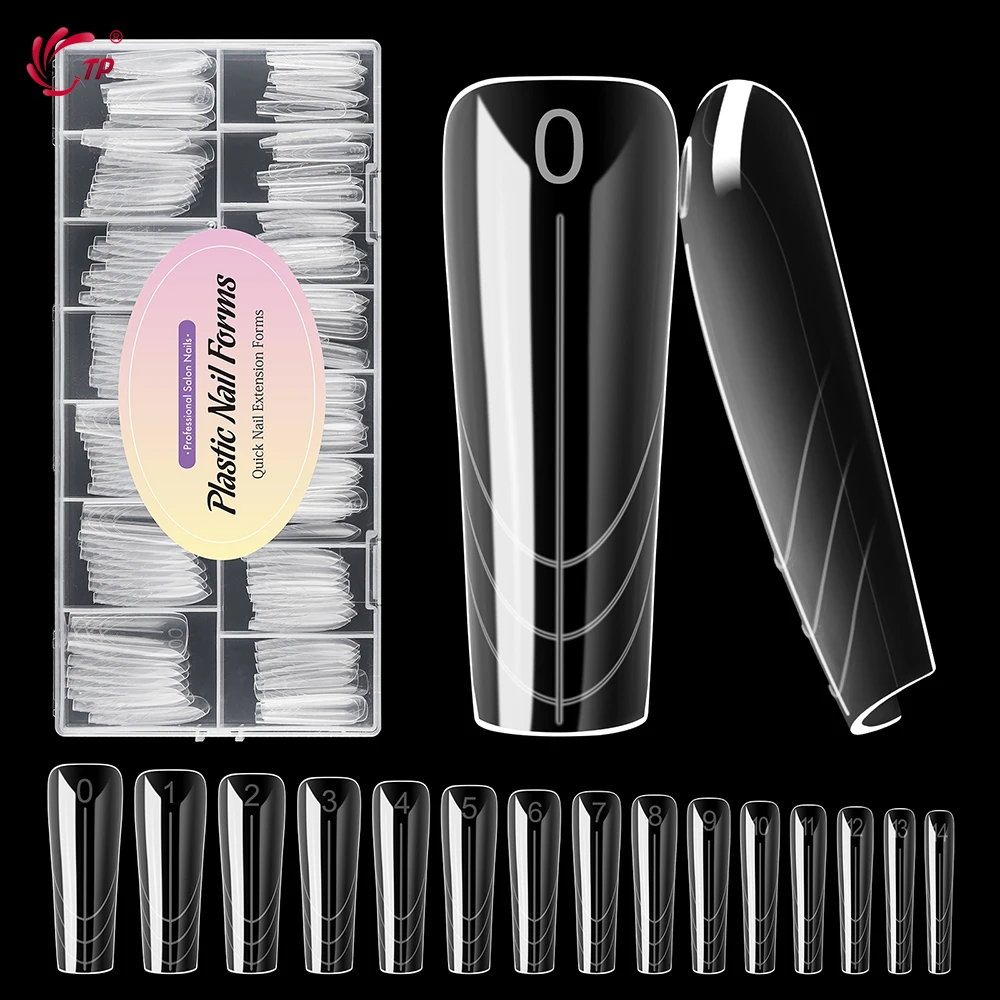 TP 150 Teile/schachtel Nagel Dual Formen Acryl Poly Nagel Gel UV Schnelle Gebäude Formen 15 Größen Wiederverwendbare Nagel Verlängerung Top Maniküre Werkzeuge