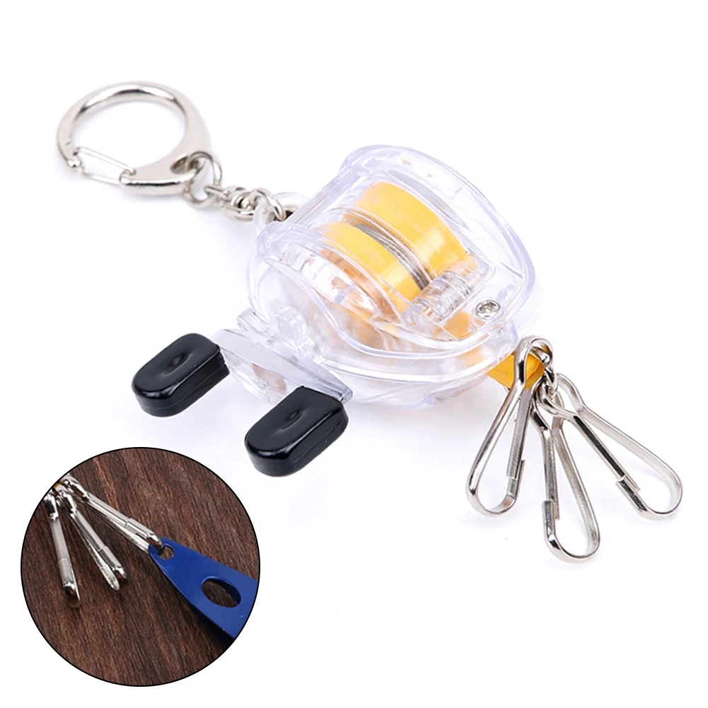 Fly Fishing Reel Key Chain Key Ring Fishing Keychain Gifts For Fishing Lovers With Retractable Rope Pesca Accessories