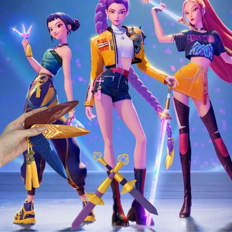 

Kpop Охотники на демонов Руми Косплей Огни Меч Оружие Реквизит для ролевых игр для девочек Группа Идол Хэллоуин Карнавальный костюм Аксессуары