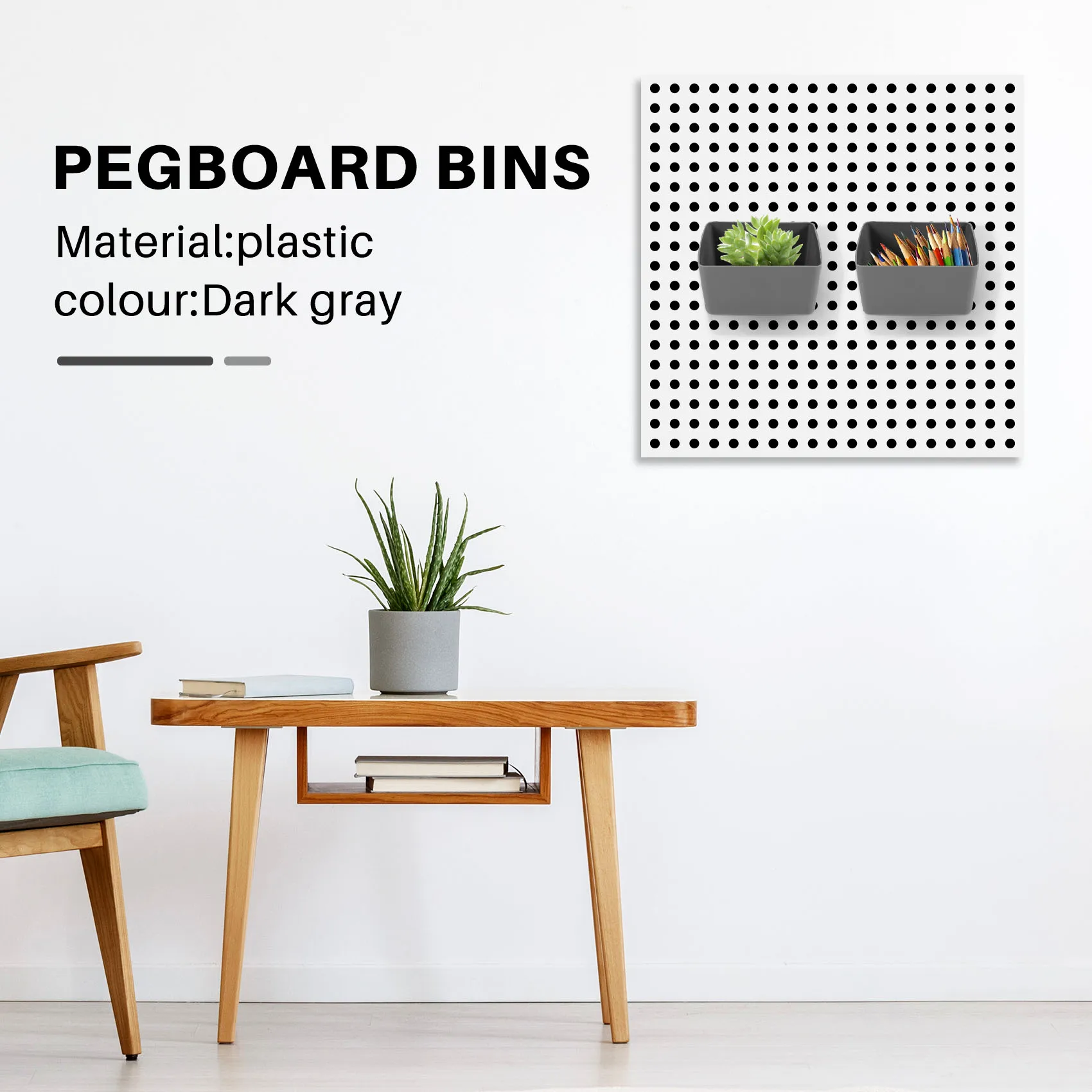 10Pcs Pegboard Box, Pegboard Bin Kit, Pegboard Basket Storage Organizer, Pegboard Accessories Parts for Organizing Tools