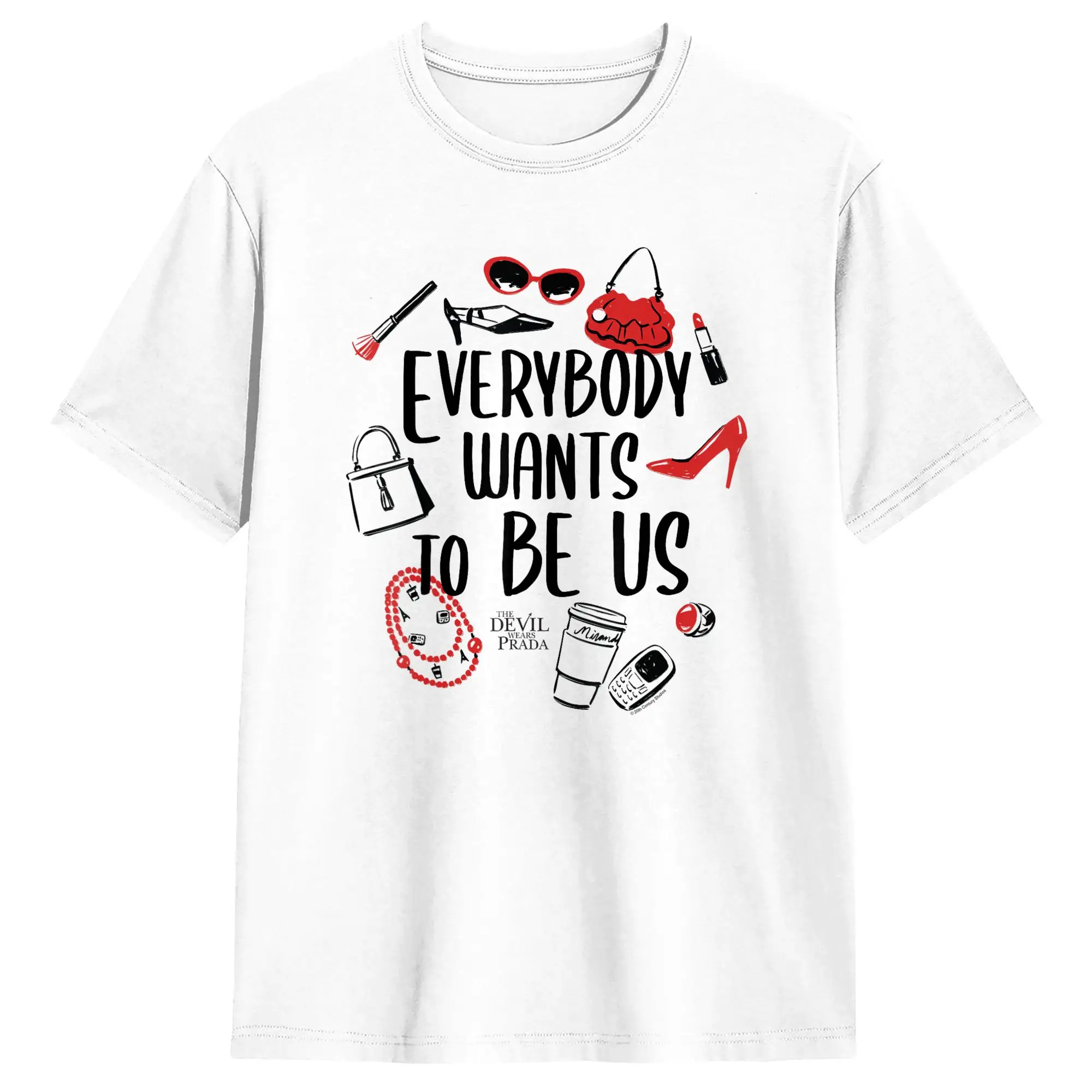 Everybody Wants to Be Us Pure Cotton T Shirt For Men Summer  Y2K Retro T Shirts Round Neck Hip Hop Tees Oversize Pattern Tops