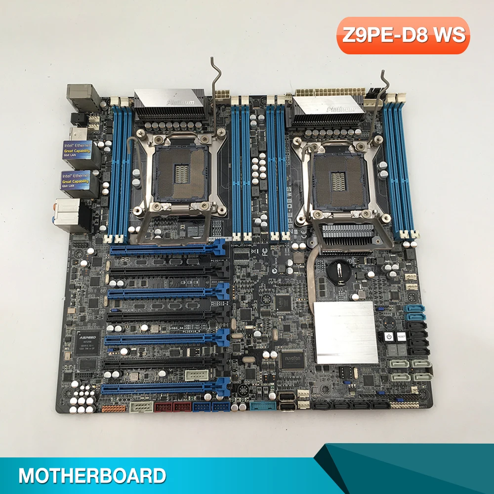 

Z9PE-D8 WS для серверной материнской платы Asus 14 * SATA 7 * PCI-Ee E5-2696 2680 V2 полностью протестировано