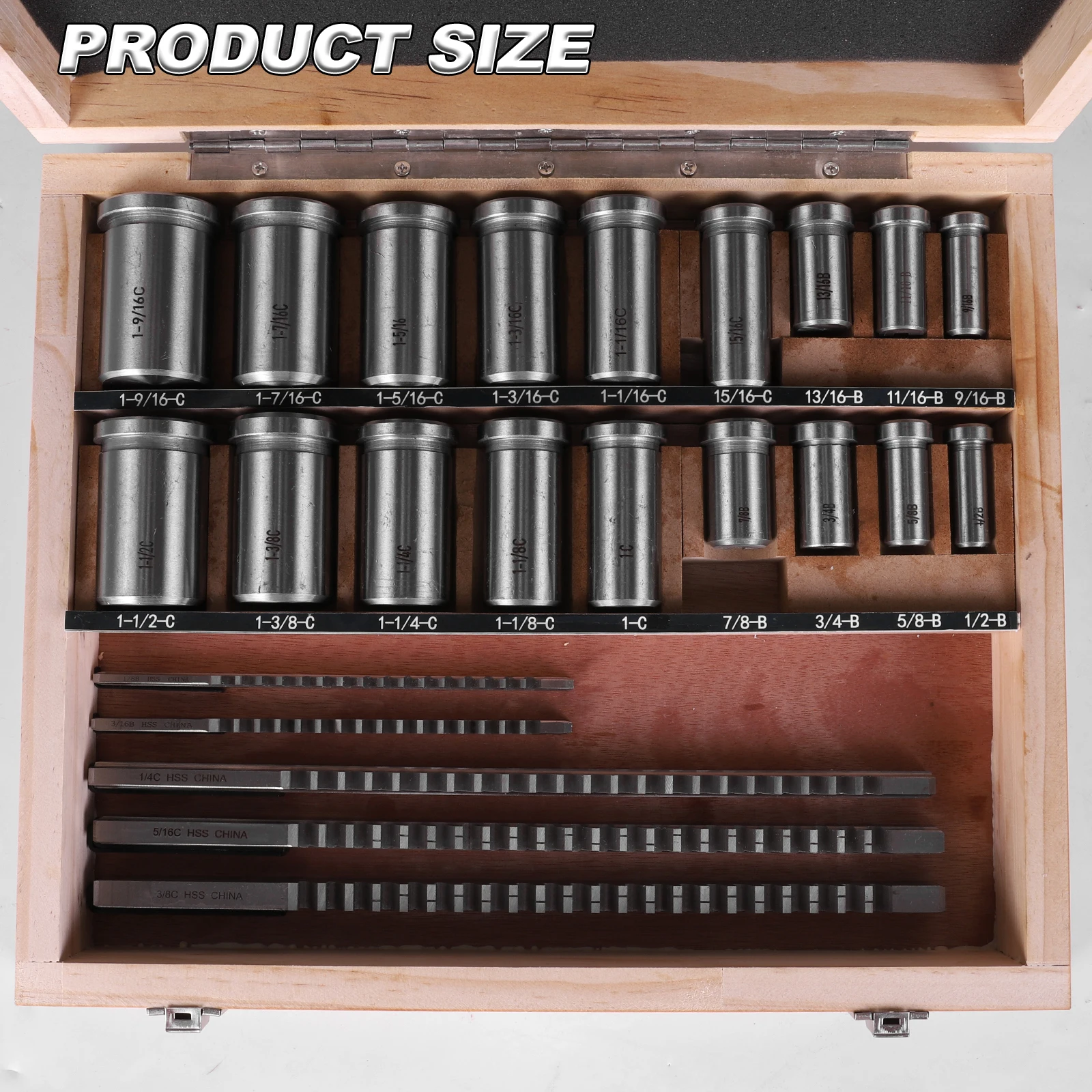 Kit broccia per chiavetta Set di spessori per boccole collare con 5 brocce 18 boccole 7 spessori 30 pezzi per la lavorazione dei metalli e la produzione