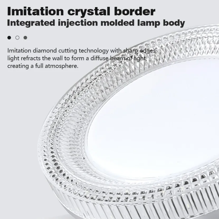 Imagem -05 - Modern Circular Led Teto Luz Criativo Cristal Luz Sala Quarto Corredor Decoração de Interiores Ac85265v