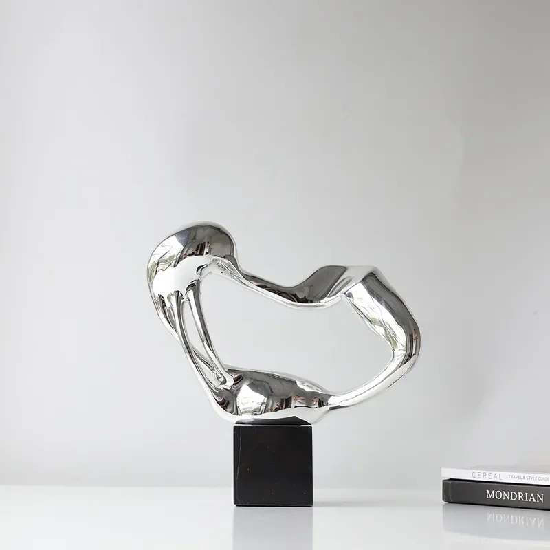 Modern Abstract Resin Sculpture for Living Room Decor Minimalist Art Statue Home Office Desktop Display Shelf Ornament Gift